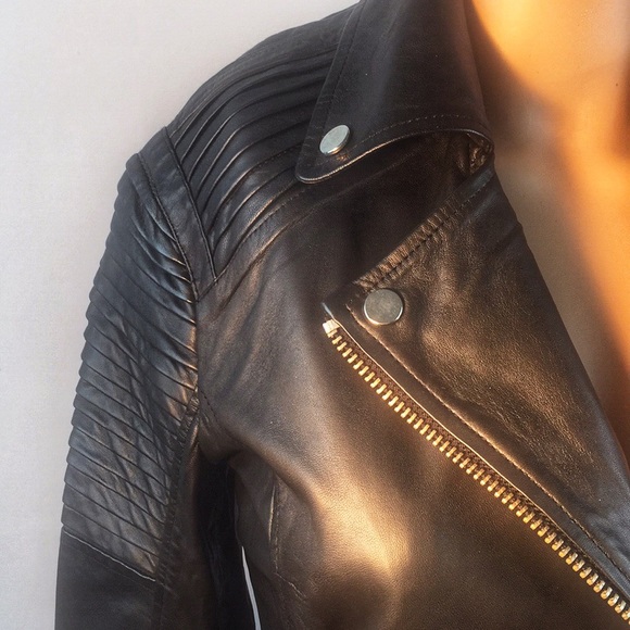 PRICE DROP! Barney’s Originals Leather Moto Jacket - Picture 4 of 8